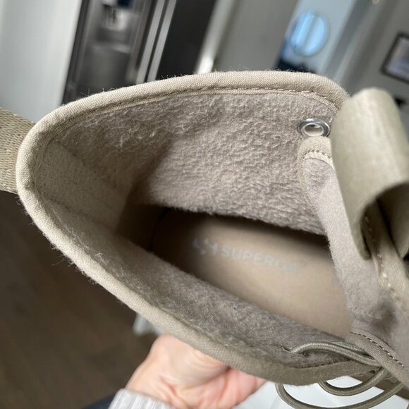 Superga Super 2644 Alpina Quilted Nylon Lace Up Boots Grey Fossil-F Sz 7.5-8.5W - Picture 7 of 16